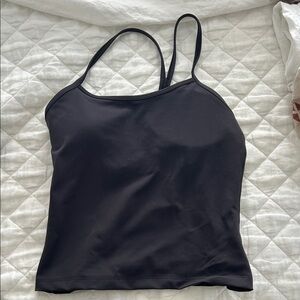 Lululemon black power y tank size 4 cropped